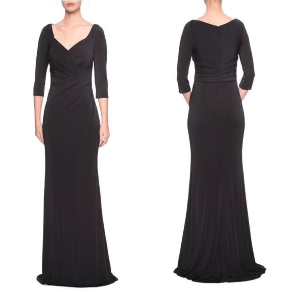 La Femme NWT Sweetheart Neckline Long Jersey
Dress Black Size 10 MSRP $395 - Picture 2 of 10